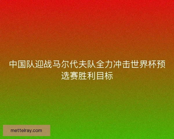 中国队迎战马尔代夫队全力冲击世界杯预选赛胜利目标